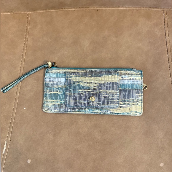HOBO Handbags - Hobo king blue cracked glass green credit card wallet small wristlet trendy